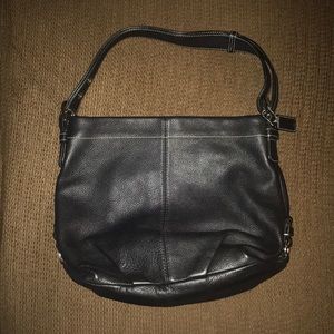 Black leather Coach purse- like new